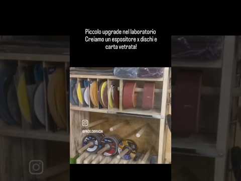 #short Piccolo upgrade nel laboratorio Creiamo un espositore x dischi e carta vetrata!