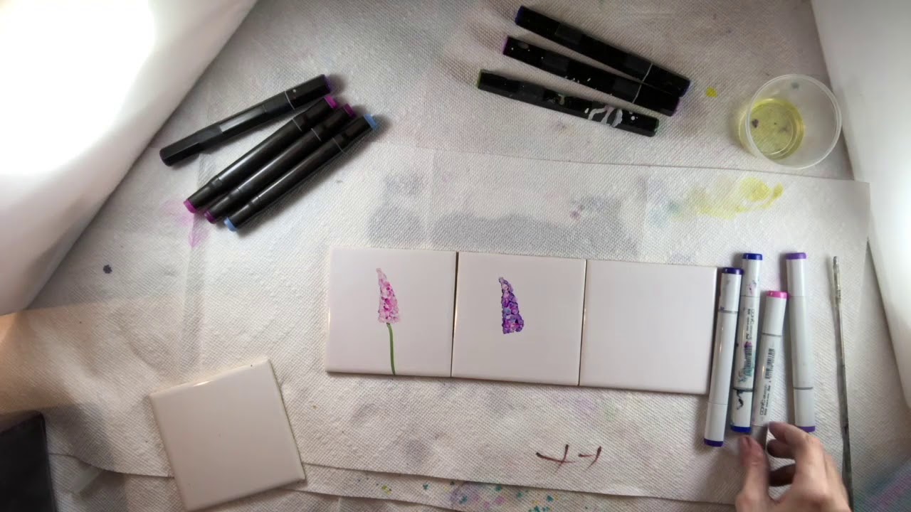 Hydrangea Flowers or Lilacs with Alcohol Ink Felts - YouTube