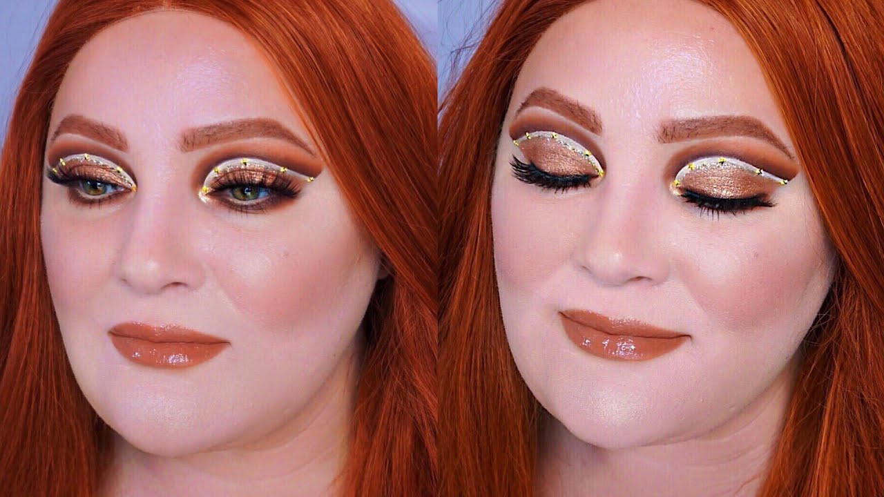 BRONZE CUT CREASE W/ GOLD STAR ACCENTS JACKIE AINA PALETTE TUTORIAL GLAMBYANGELIC YouTube