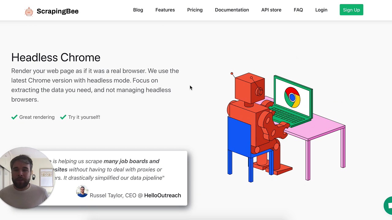 Landing page roast: Scraping Bee's high converting page - YouTube