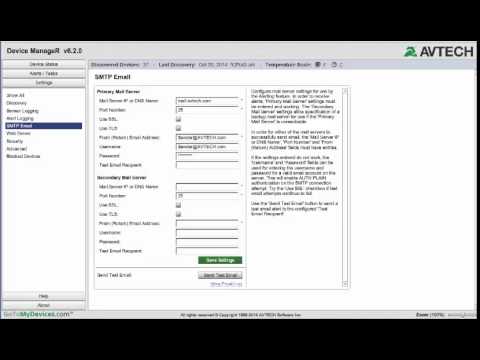 AVTECH Device ManageR: How To Set Up Email