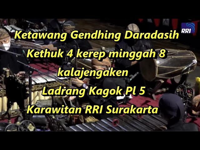 Notasi Ktw Gd Daradasih, Ldr Kagok Pl. 5 Karawitan RRI Surakarta class=