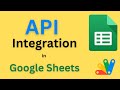 API integration in Google Sheets  #GoogleSheets #AppsScript #APIIntegration 🌐🔌