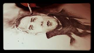 Drawing Bela Lugosi as Dracula