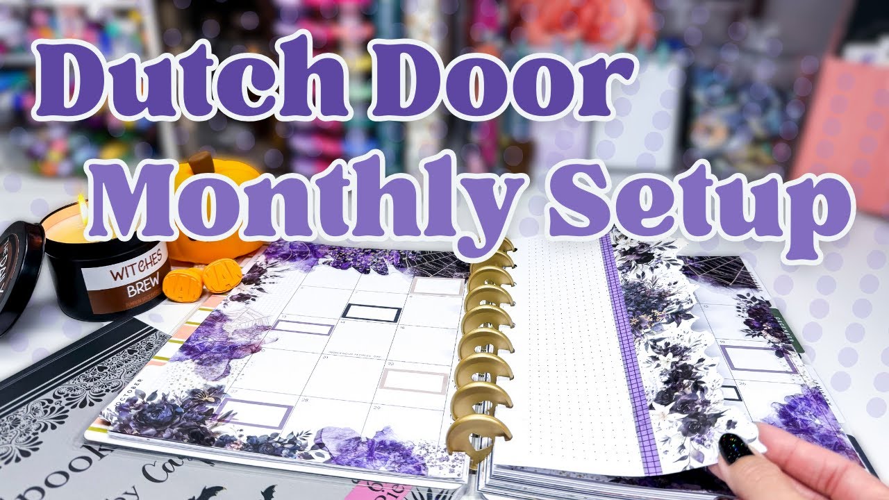 Monthly happy planner setup with dutch doors october 2024 cassthetic