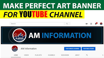 How to Make Youtube Channel Art Banner with safe zone to fit perfectly