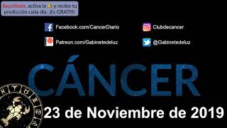 Horóscopo Diario - Cáncer - 23 de Noviembre de 2019