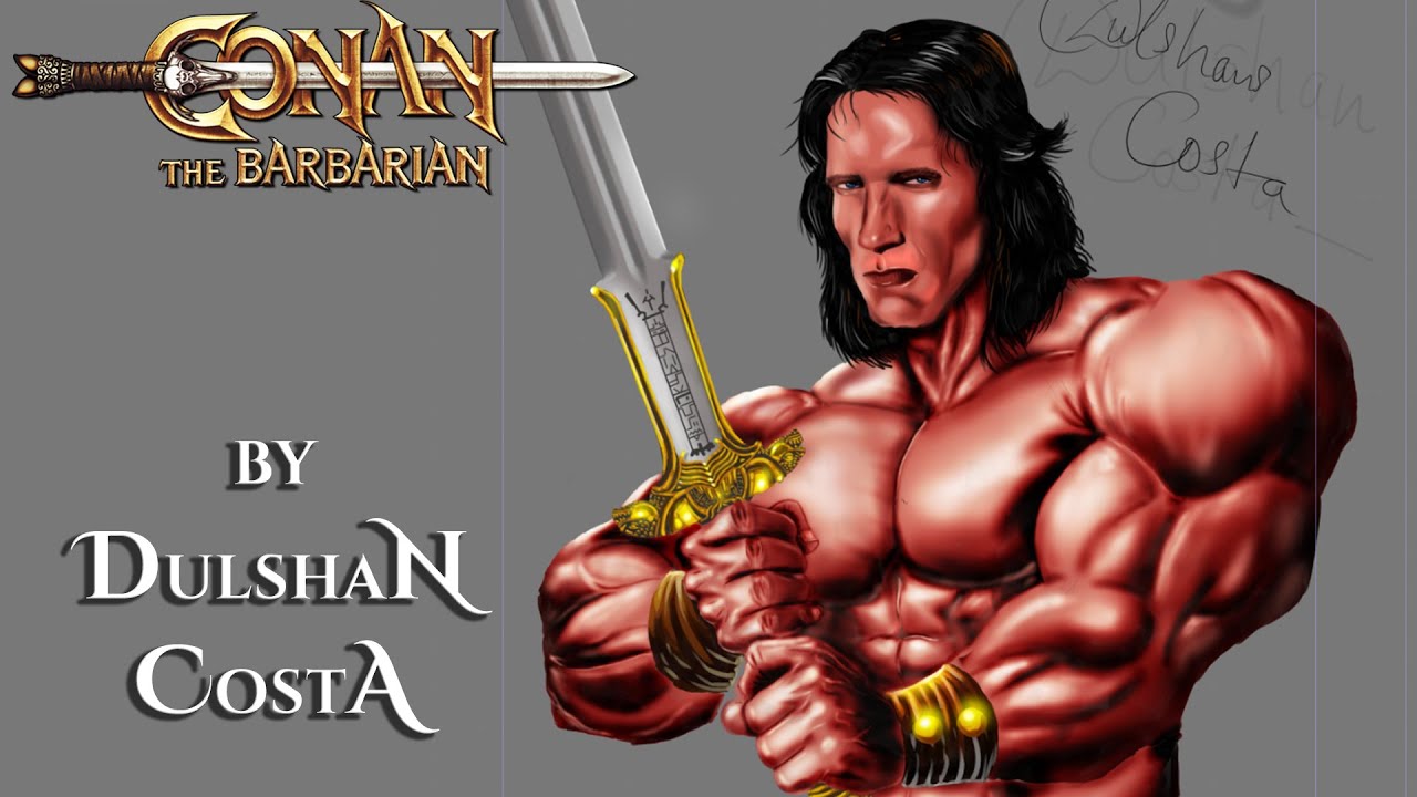 Conan the Barbarian Digital Art Time Lapse | By Dulshan Costa - YouTube