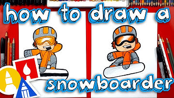 How To Draw A Cartoon Snowboarder