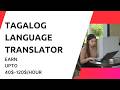 TAGALOG LANGUAGE TRANSLATOR EARN 40$-120 /HOUR #workfromanywhere #workfromhome #ltranslation