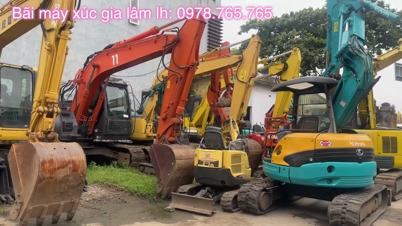 Bãi máy xúc gia lâm tổng hợp máy bé tại bãi thảo nguyên LH: 0978.765.765