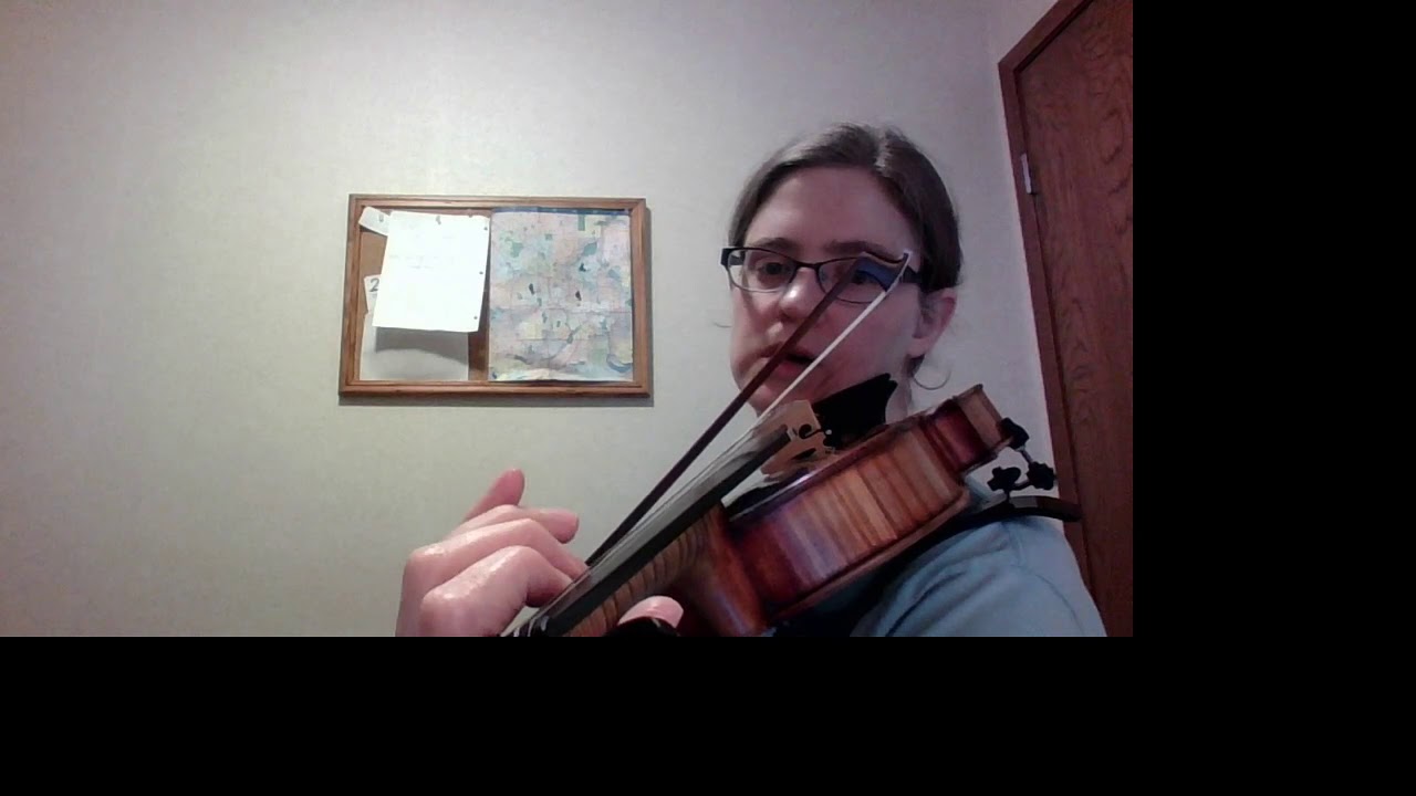 3 Octave A harmonic minor violin scale with fingerings and playthrough ...