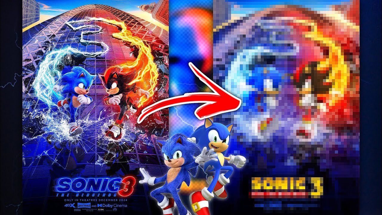 [RareGalaxy5] I GAMEFIED the Sonic the Hedgehog 3 Movie POSTER!!