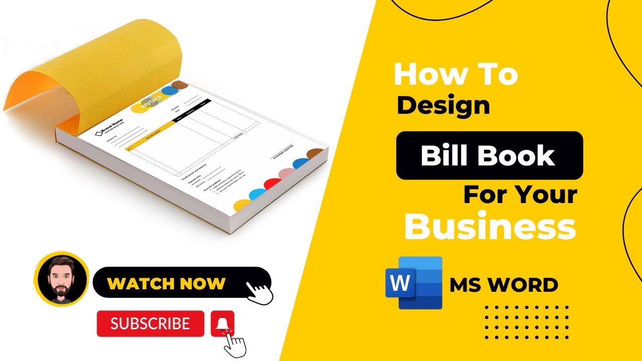 How to Create Invoice / Bill Book for Your Business | A5 size Using MS ...