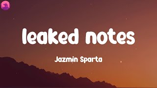 Jazmín Sparta - leaked notes (Lyrics)