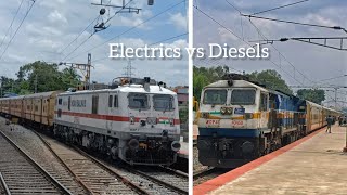 Superfast Diesel & electric actions on Bengaluru-Hubli line l Crazy Locomotives of Indian railways!