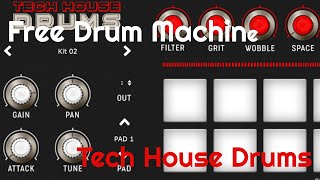 Free Drum Machine - Tech House drums by Function Loops (No Talking)