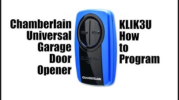 Programming Chamberlain KLIK3U Universal Garage Door Opener with Overhead Door Brand Opener