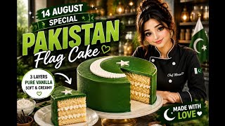 🇵🇰 I Made a Stunning Pakistan Flag Cake for 14 August! 🎂💚 | 3-Layer Vanilla Cake screenshot 4