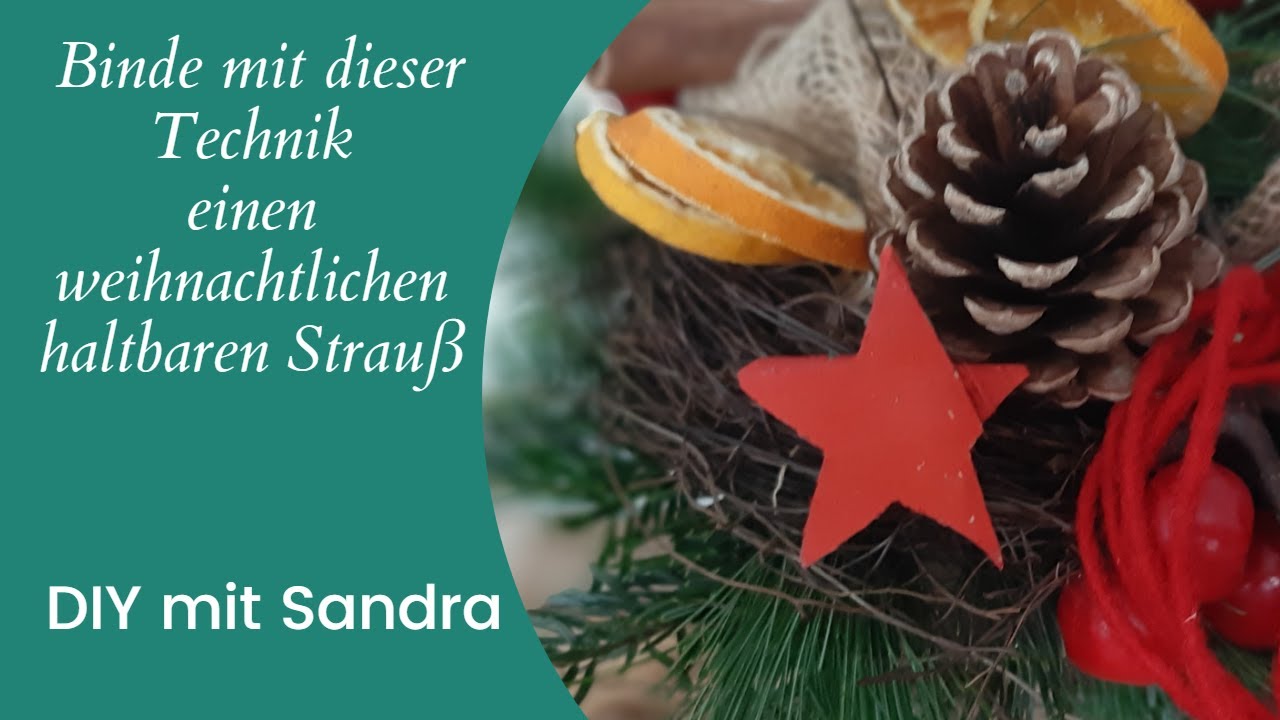 DIY - Weihnachtlichen Strauß ganz leicht selber binden | Dekoidee für Geschenkgutschein