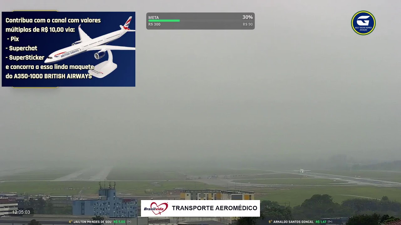 Guarulhos International Airport (GRU/SBGR) Live – Runway 10L Camera — Guarulhos, São Paulo live camera thumbnail
