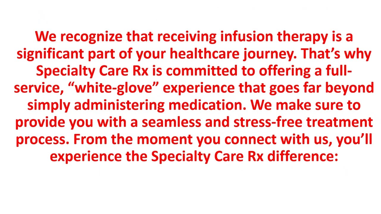 ⁣Specialty Care Rx - Comprehensive IVIG Therapy in Plano, TX