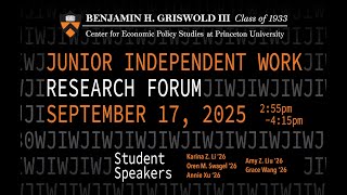 2025 GCEPS Junior Independent Work Research Forum