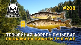 Трофейная Форель Ручьевая. Рыбалка на Нижней Тунгуске - Русская Рыбалка 4 #208