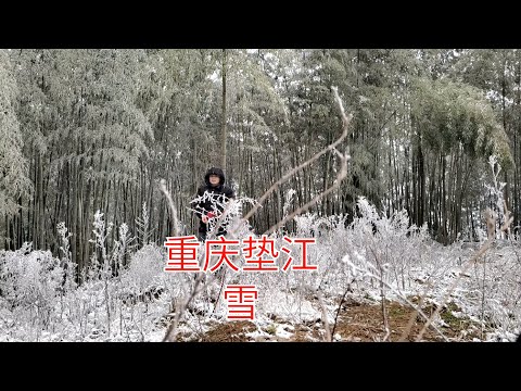 The first snow in Dianjiang, Chongqing, accidentally drifting by bike