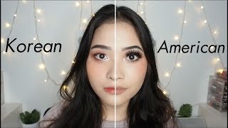 KOREAN VS AMERICAN MAKEUP // BAHASA