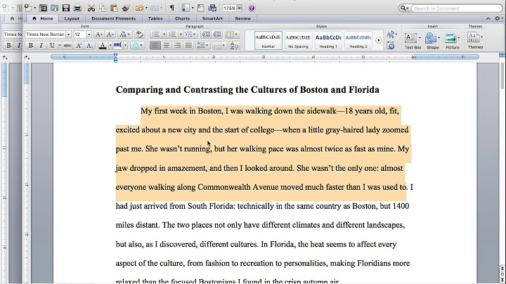 Introductory paragraph for compare and contrast essay