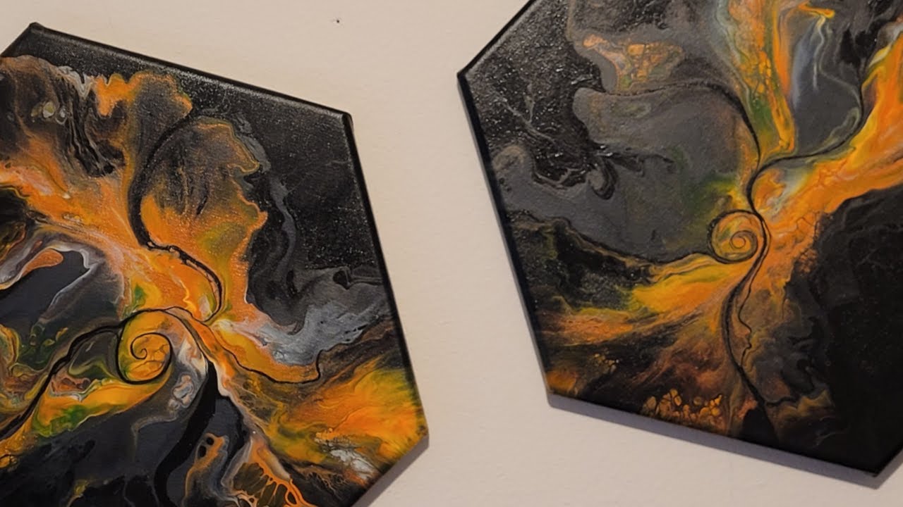 Deep Dark Dutch Pour ~ but so vivid and soft! Acrylic pouring 8 ...