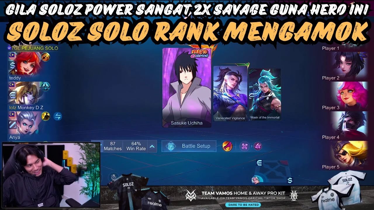 GILA SOLOZ POWER SANGAT 2X SAVAGE GUNA HERO INI🤯SOLOZ SOLO RANK MENGAMOK🤯