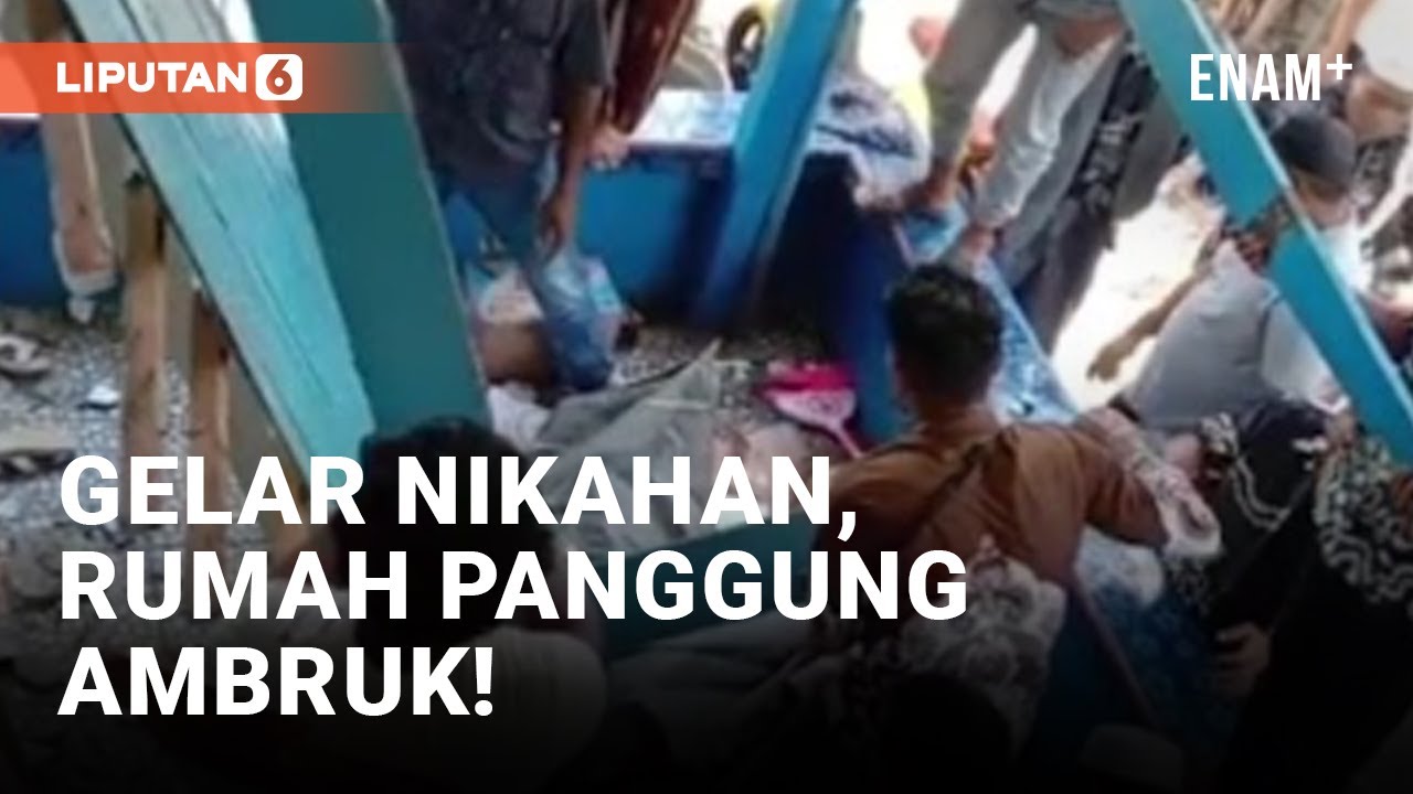 Viral Rumah Panggung di Makassar Roboh saat Gelar Nikahan | Liputan6