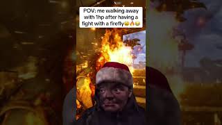 POV: me walking away with 1hp after having a fight with a firefly😫🔥😂#arcraiders #gaming #fyp
