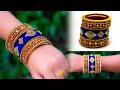 Make an awesome new bangle from old glass bangles | OLD BANGLE REUSE | New look | Silk thread bangle