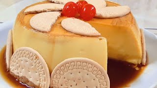 Maria Cookie Flan (3 Ingredients) /Cooking with Jenny
