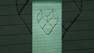#mind blowing geometric heart art anyone can draw #art #shorts #ytstudioes #drawingtutorials