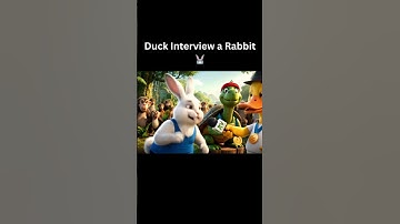 Rabbit and a Turtle Race #ai #funny #cute #duck #rabbits