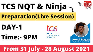 TCS Ninja & NQT Preparation | Day-1 | Live Series | TCS NQT Preparation | TCS Ninja 2022
