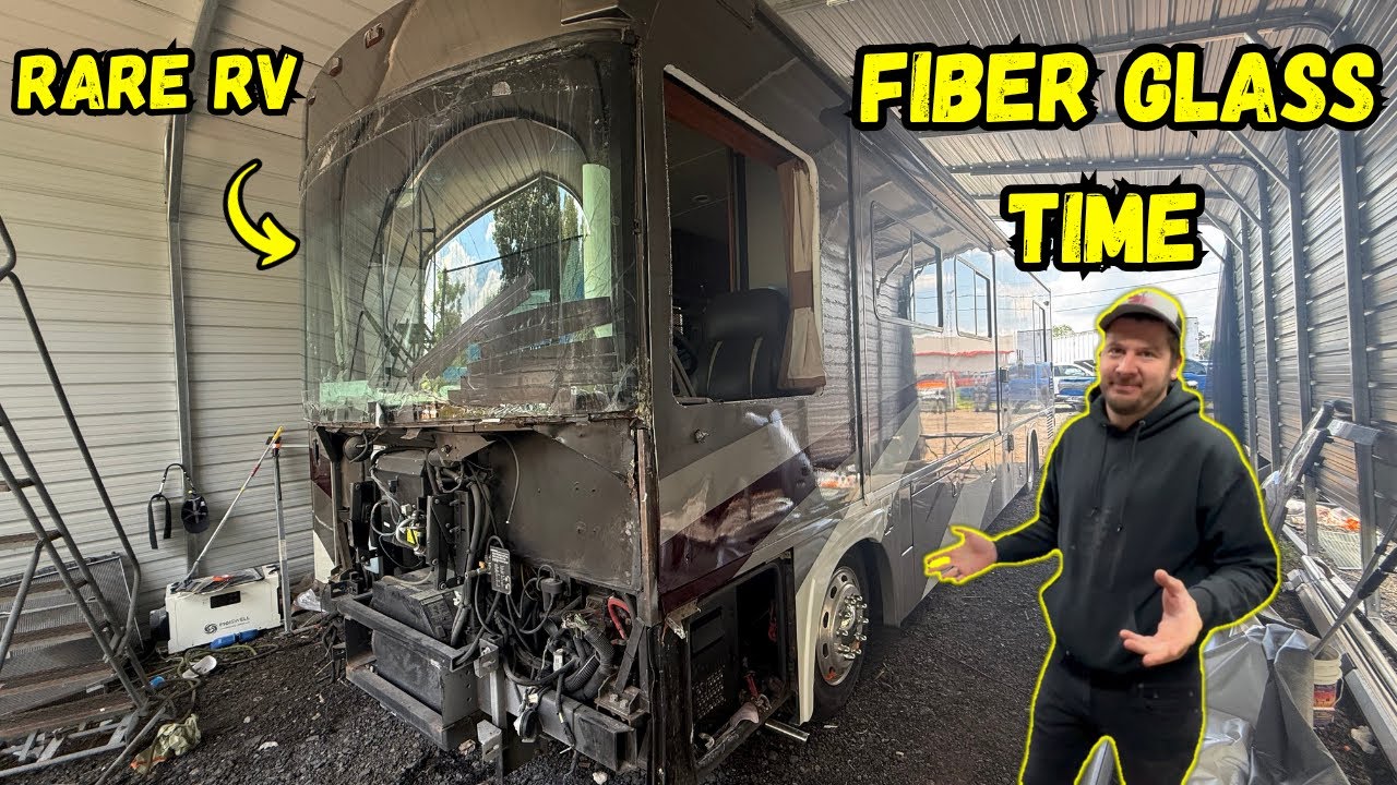 We Are Fixing The Wrecked Diesel RV W/ The Wheelchair Accessible Lift ...