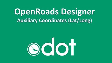 OpenRoads Designer Aux Coordinates