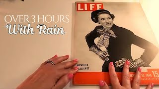 ⏰ 3 plus hours of ASMR page turning with rain sounds for sleep, or study!