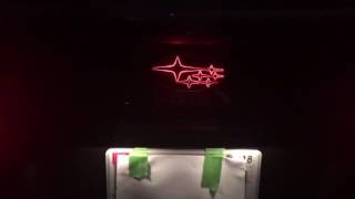 Rear led Subaru badges emblem Red And Black Subaru Emblem