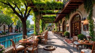 Canal Side Pergola Café Jazz ☕ Peaceful Outdoor Ambience for Relax, Study & Work