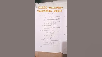 B.Sc. solid geometry 2022 question paper MDU GU CRSU and KU exam #exam #paper