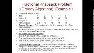 Fractional Knapsack Problem