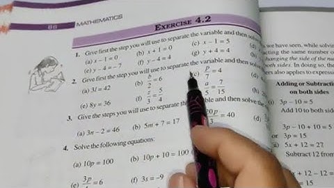 Simple Equations Ex-4.2 Chapter -4 || Class 7th Maths