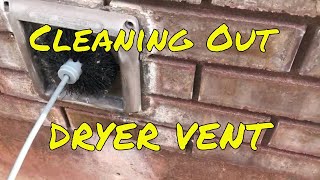 Easy way to clean - cleaning the outside dryer vent while is on helps
blow out lint & clogs