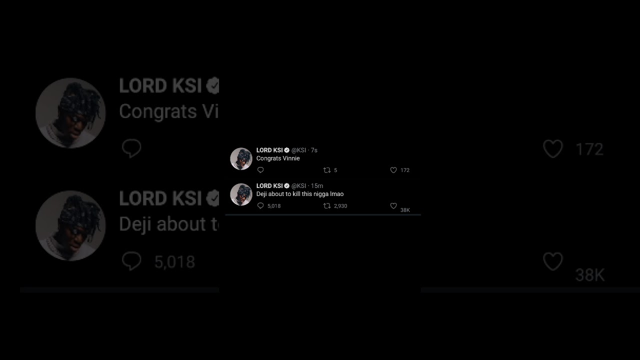 KSI pays respects to Deji vs Vinnie Hacker 